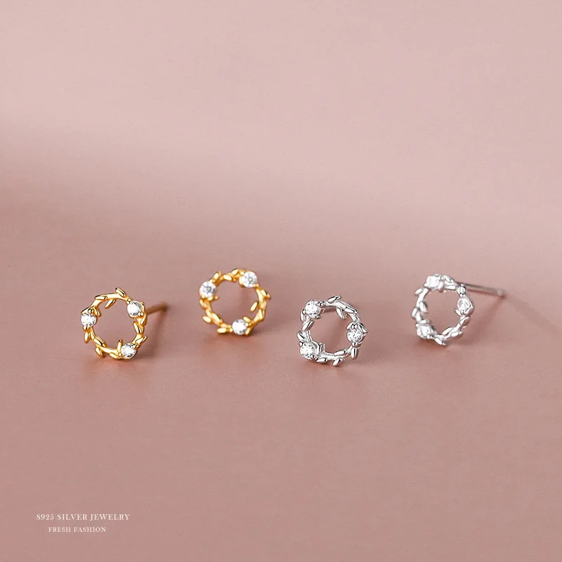 

Женские серьги-гвоздики из серебра 925 пробы, в минималистичном стиле