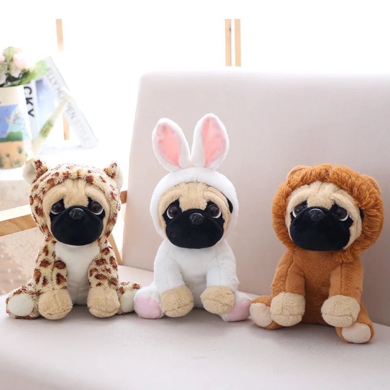 

20CM Simulation Stuffed Dogs Plush Toys Sharpei Pug Lovely Puppy Plush Pet Dog Plush Animal Toy Children Kids Christmas Gifts