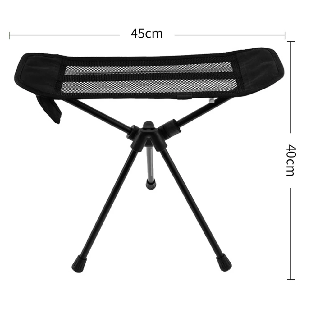 

Chair Leg Rest Chair Footrest Aluminum Alloy Black Camping Fishing Foldable Chair Outdoor Oxford Cloth Durable