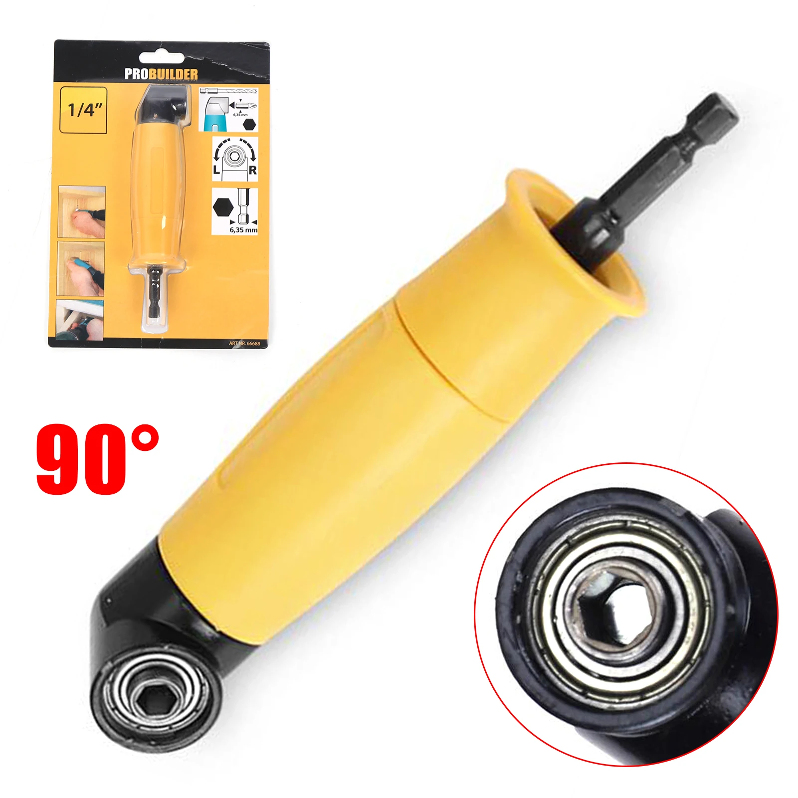 

Hex Shank 90° Right Angle Drill Extension Power Screwdriver Socket Holder Drill Bit Nuts Driver Holder