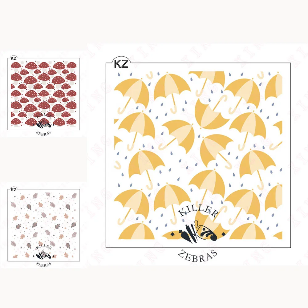 

2022 Diy Layering Stencils Painting Scrapbook Coloring Embossing Decorative Template Umbrellas Mushrooms Forever Fall Craft Mold
