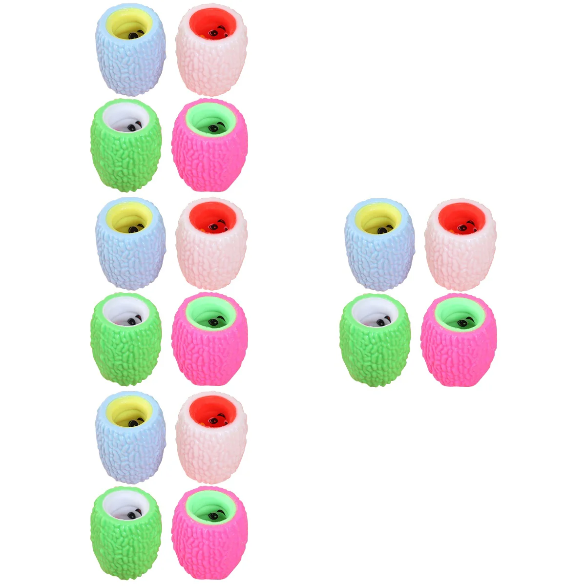 

16 Pcs Caterpillar Toy Sensory Squeeze Adutl Stress Tpr Squeezing Child Decompression