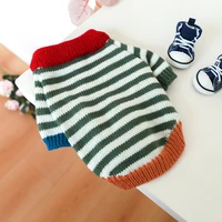 pet striped sweater puppy clothes cute christmas holiday coat knitted sweater pullover dog dresses small dogs cat sweatshirt