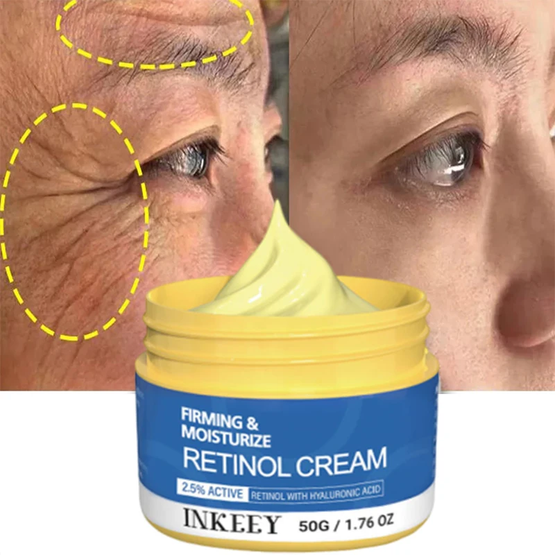 

Retinol Wrinkle Removing Cream Anti-Aging Firming Lifting Fade Fine Lines Whitening Brightening Face Skin Care Korean Cosmetics