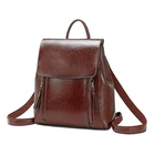 Рюкзак женский из мягкой натуральной кожи, Модный ранец для ноутбука, повседневные школьные портфели для девочек-подростков