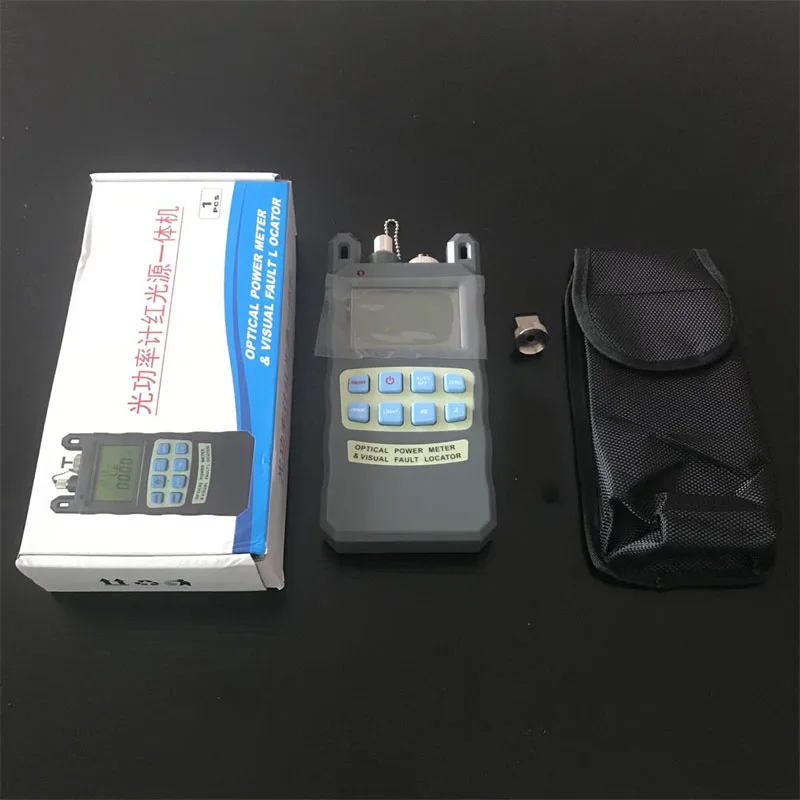 AUA-80A 2 IN 1 optical power meter With 1mw 5KM Visual Fault Locator VFL Tester FTTH Fiber Optic Tool Kit OPM All-IN-ONE