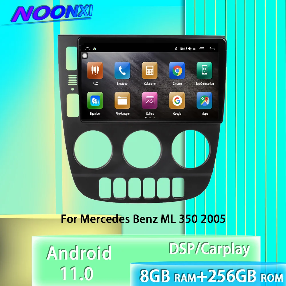 

8+256G Android 11 For Mercedes Benz ML 350 2005 Car Radio DVD Stereo Multimedia Player Bluetooth GPS Navigation Head Unit 2 Din