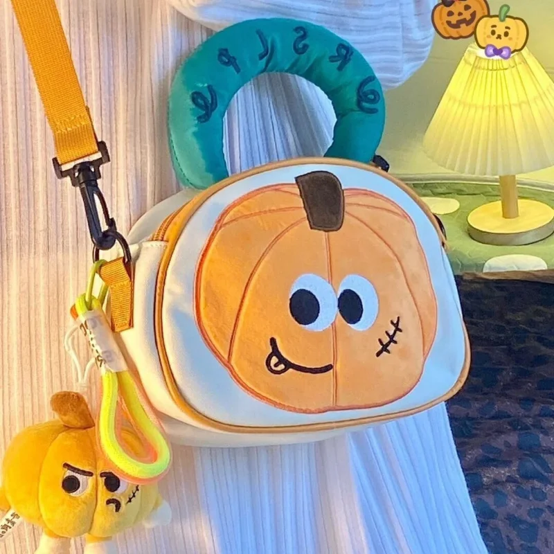 

Cartoon Pumpkin Ita Bag for Women Lolita Nylon Cute Embroidery Jk 2023 Shoulder Bag Kawaii Casual Female Fashion Handbags