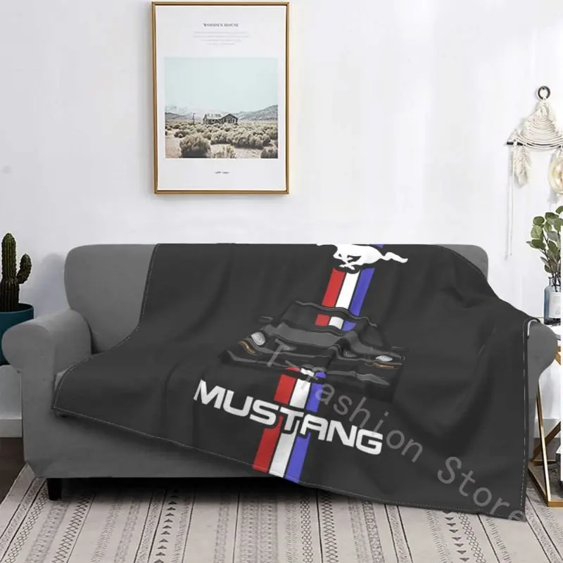

60x80 Inch Ford Mustangs Home Textile Luxury Adult Gift Warm Lightweight Blanket Printed Soft Thermal Blanket Boy Girl Blanket 1