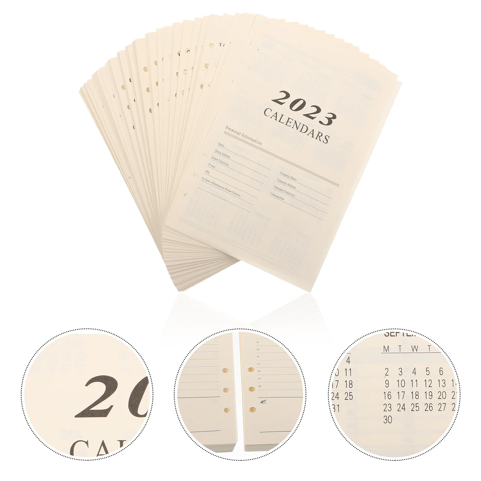 

Paper Planner A5 Notebook Inserts Refills Binder Loose Leaf Refillable Lined Papers Refill Diary Journal Ring Daily Note