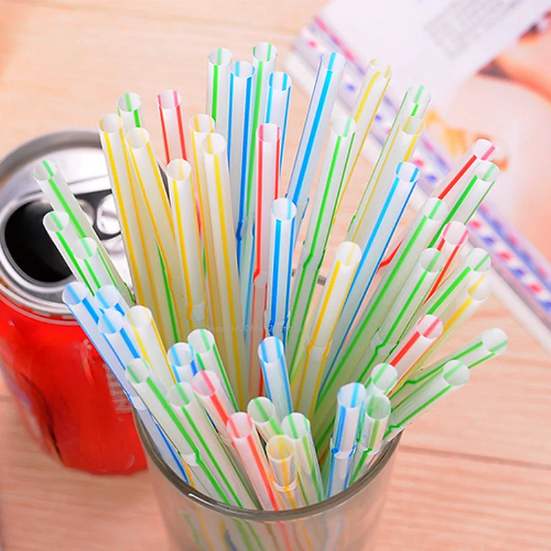 

1000Pcs Disposable Straws Flexible Drinking Straws Plastic Bendable Drink Tube Straw for Kitchenware Bar Party Event Supplies