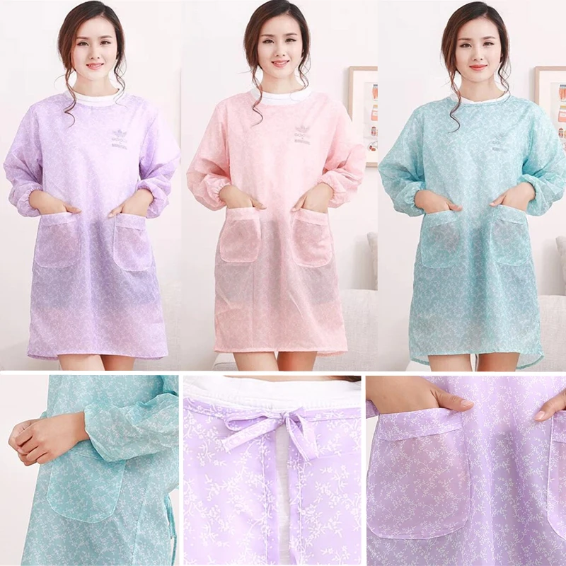 

Водонепроницаемый фартук, Кухонные фартуки для женщин, домашняя уборка, парикмахер, выпечка, барбекю, маслостойкий фартук, нагрудники, кухо...