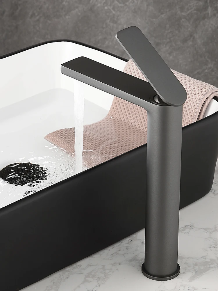 

Wash basin faucet hot and cold washbasin countertop basin black full copper basin faucet