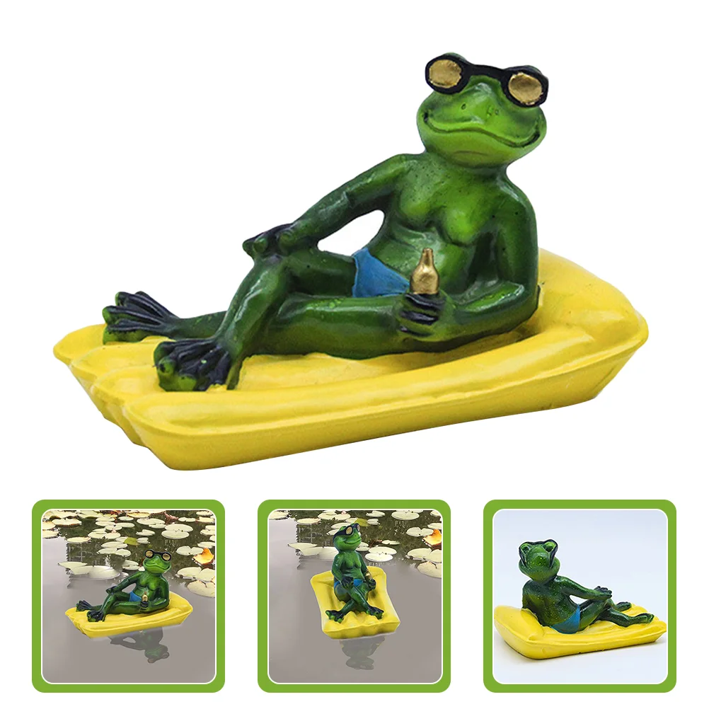 

Frogs Floating Frog Resin Garden Figurine Pond Figurines Water Decoration Miniature Statue Tank Fish Ornament Decor Aquarium