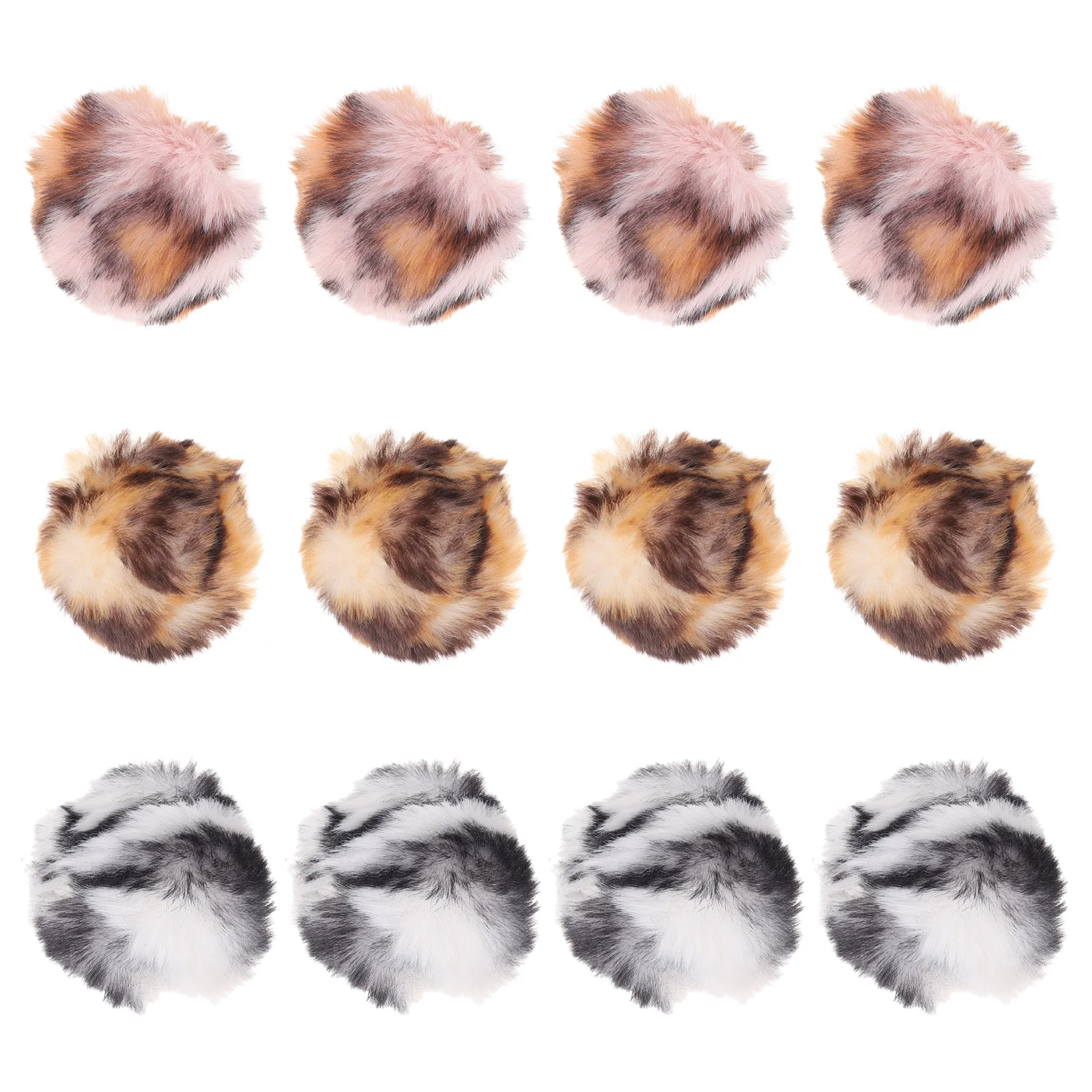

12Pcs Interactive Cat Kitten Catnip Toy Artificial Fur Plush Balls Pet Molar Toy
