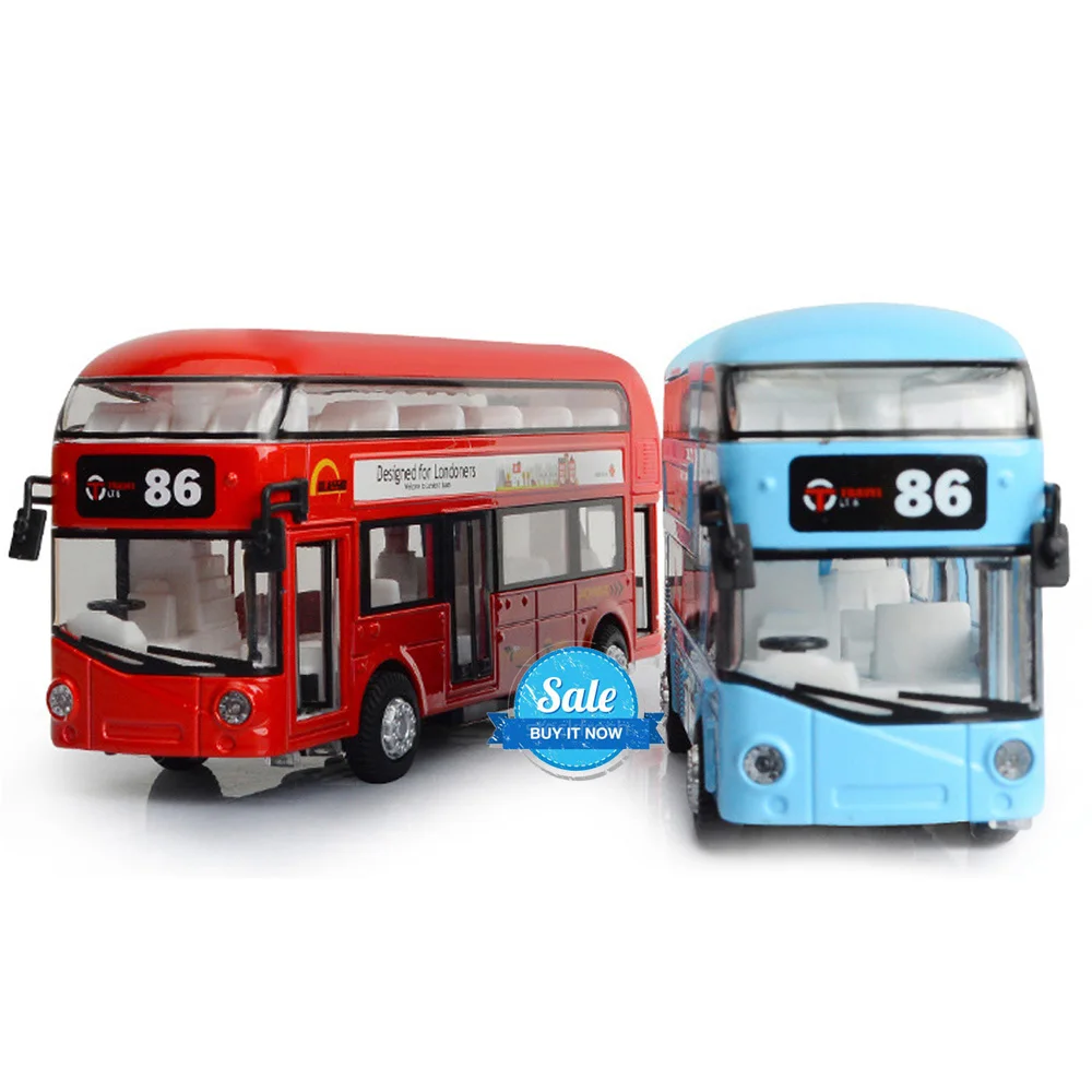 Металлический двухслойный автобус Лондон домашний декор игрушки для мальчика |