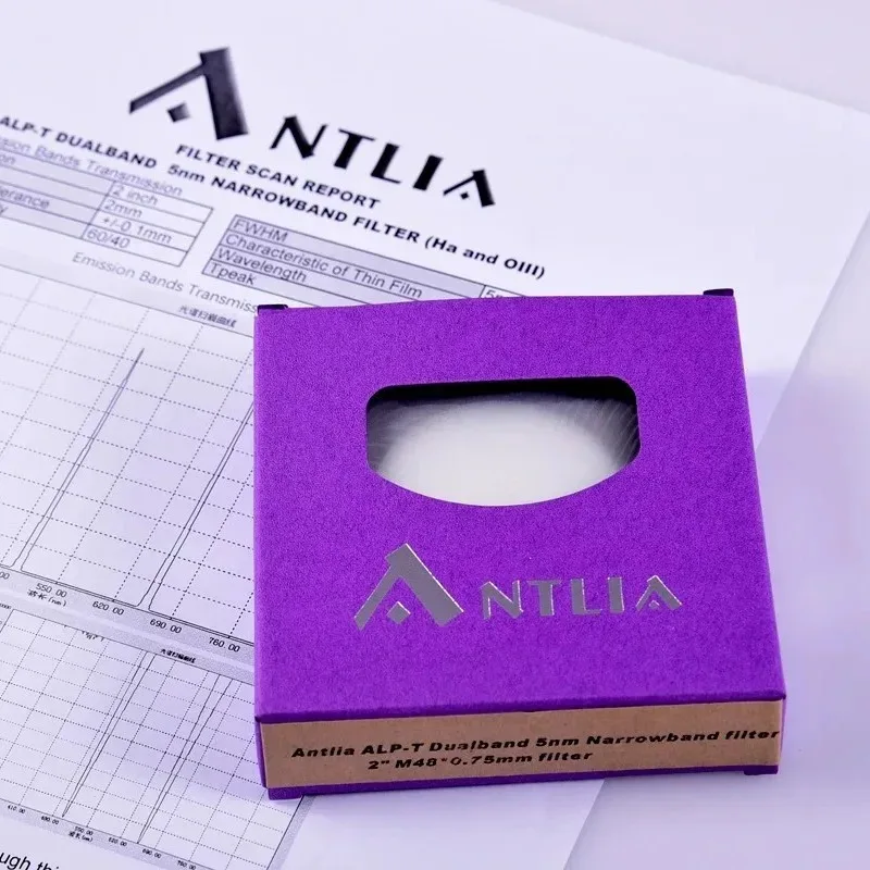 Фото Набор двухполосных астрономических фильтров Antlia ALP-T: малополосный OIII 5нм и H-Een 5нм, устанавливаемый для телескопов. №4