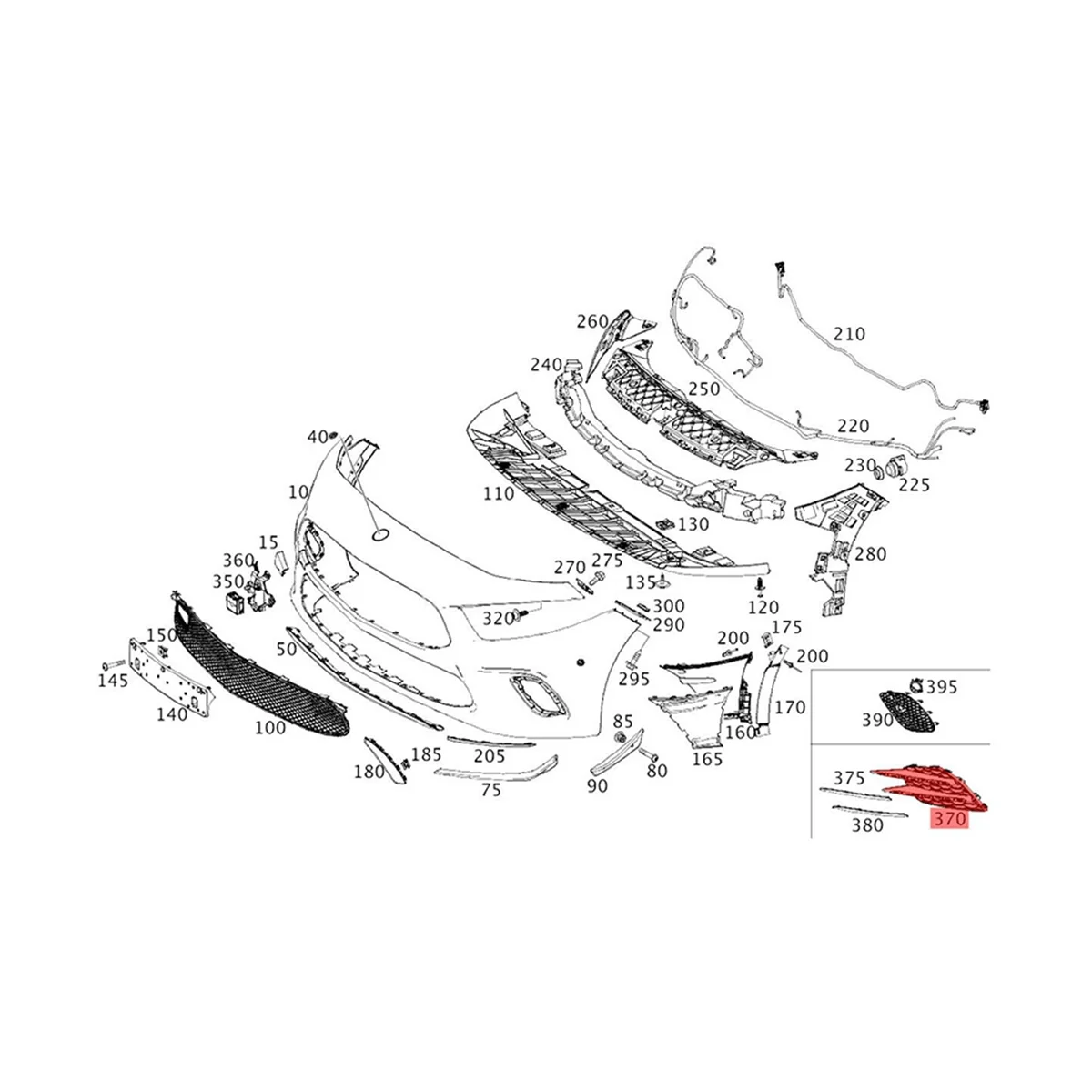 Передний бампер левый и правый наружный корпус решетки радиатора 1778858300 1778858400 для