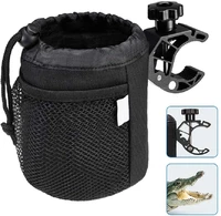 motorcycle cup holder oxford fabric drink cup can holder with drain and alligator clamp for motorcycle atv scooter bike