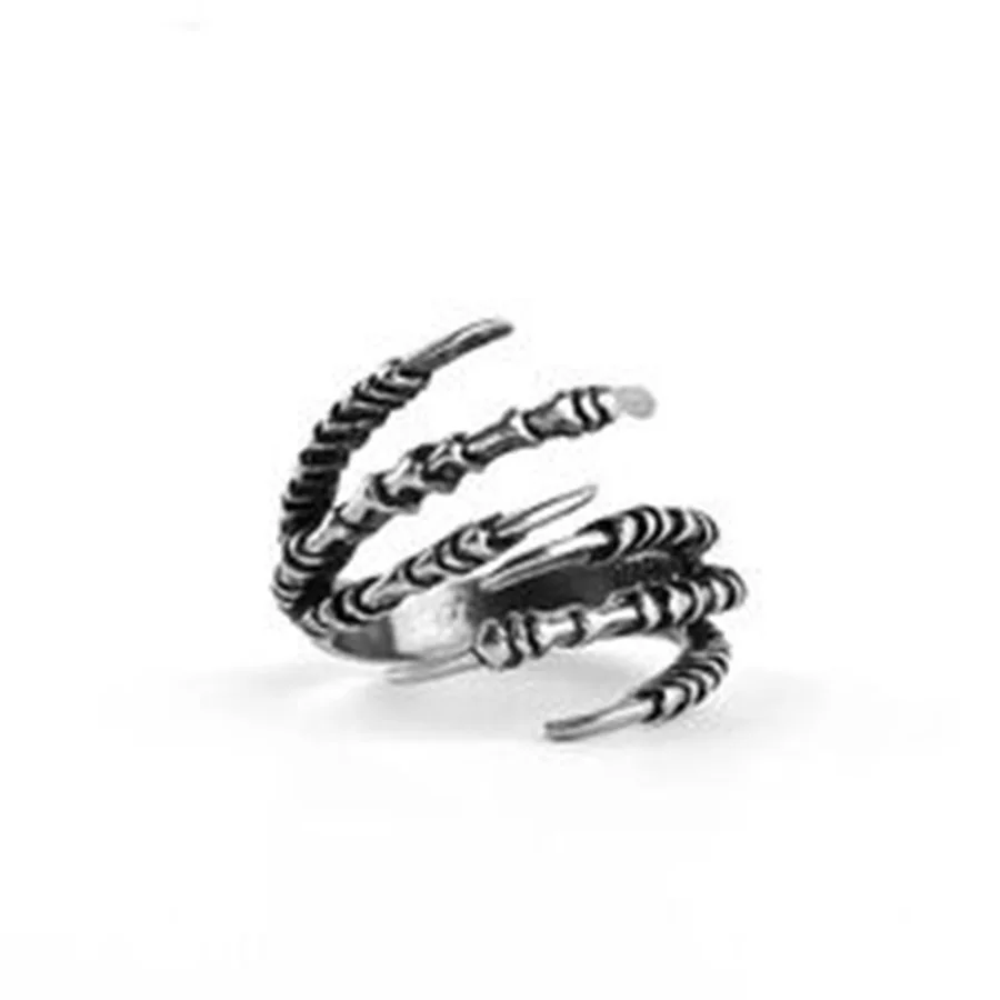 

Men's Domineering Open Titanium Steel Eagle Dragon Claw Ring Skull Ring Rock Ornament