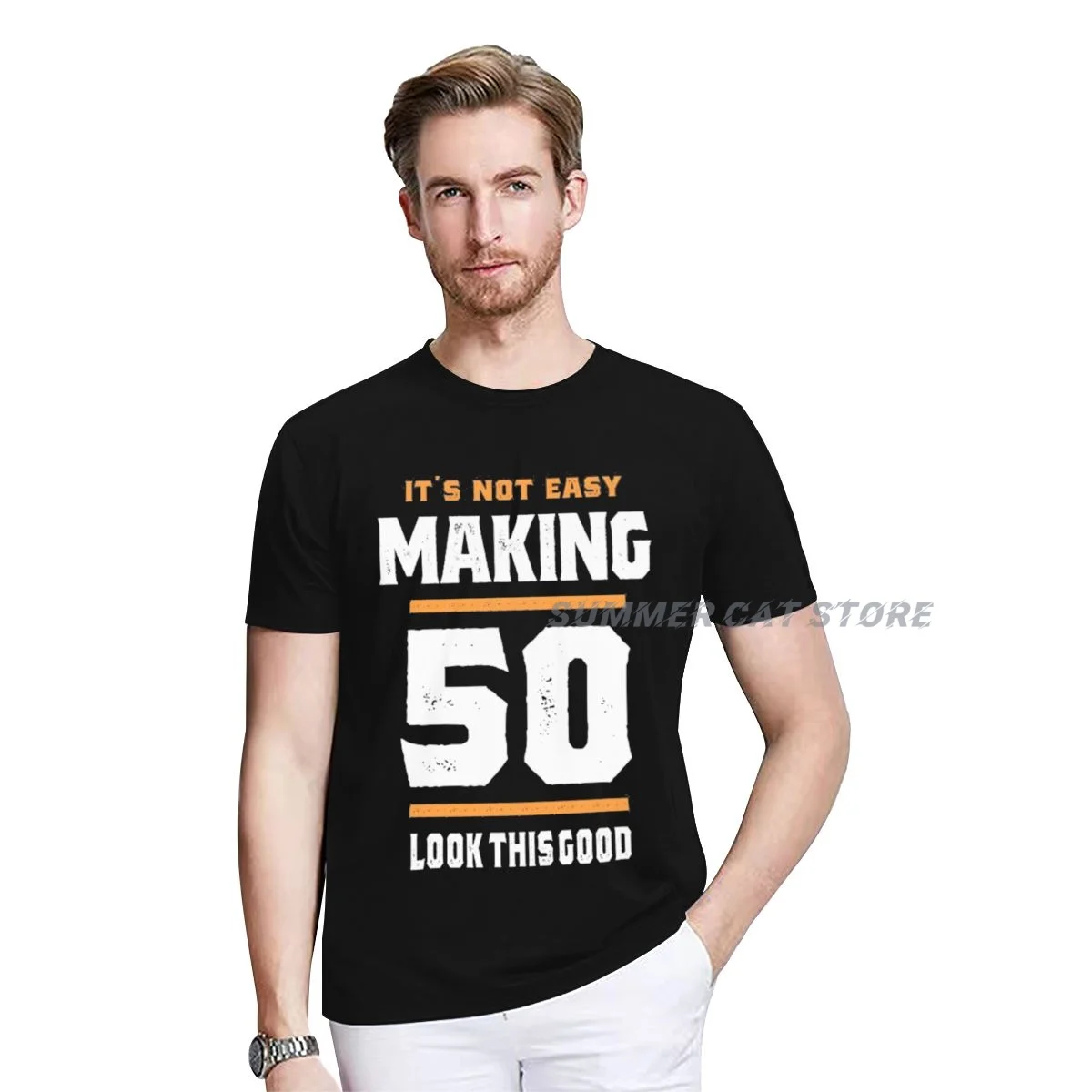 

Making 50 Years 50th Birthday T-Shirt Pure Cotton Basic TShirt Men women