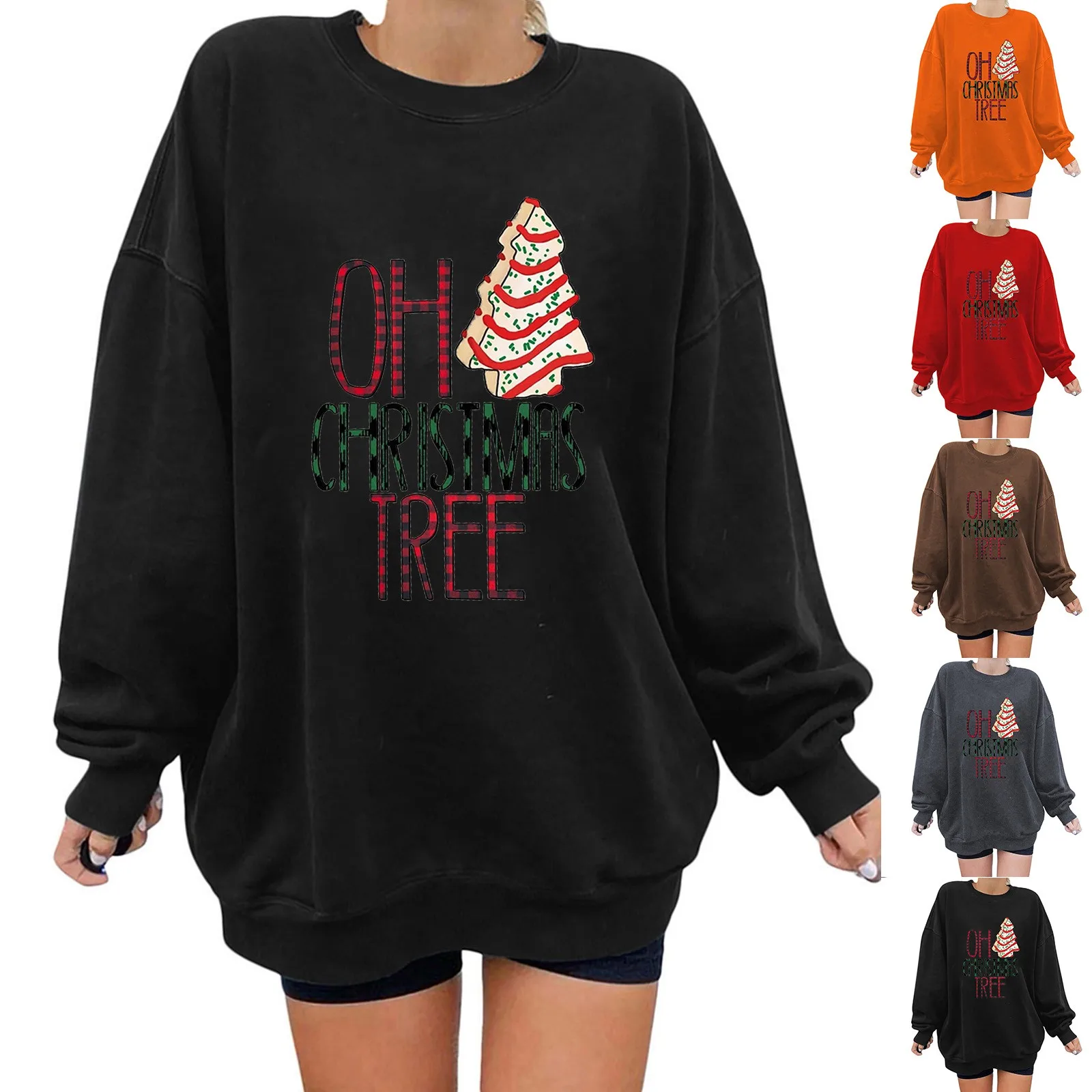 

Женские Повседневные свитера на осень, женские повседневные флисовые толстовки с длинным рукавом и круглым вырезом, милые осенние Рубашки ...