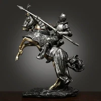 creative european knight armor statue decorations home living room wine cabinet office model room decor crafts furnishings