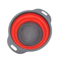 folding strainers kitchen collapsible silicone colander fruit vegetable strainer silicone drainer kitchen accessories