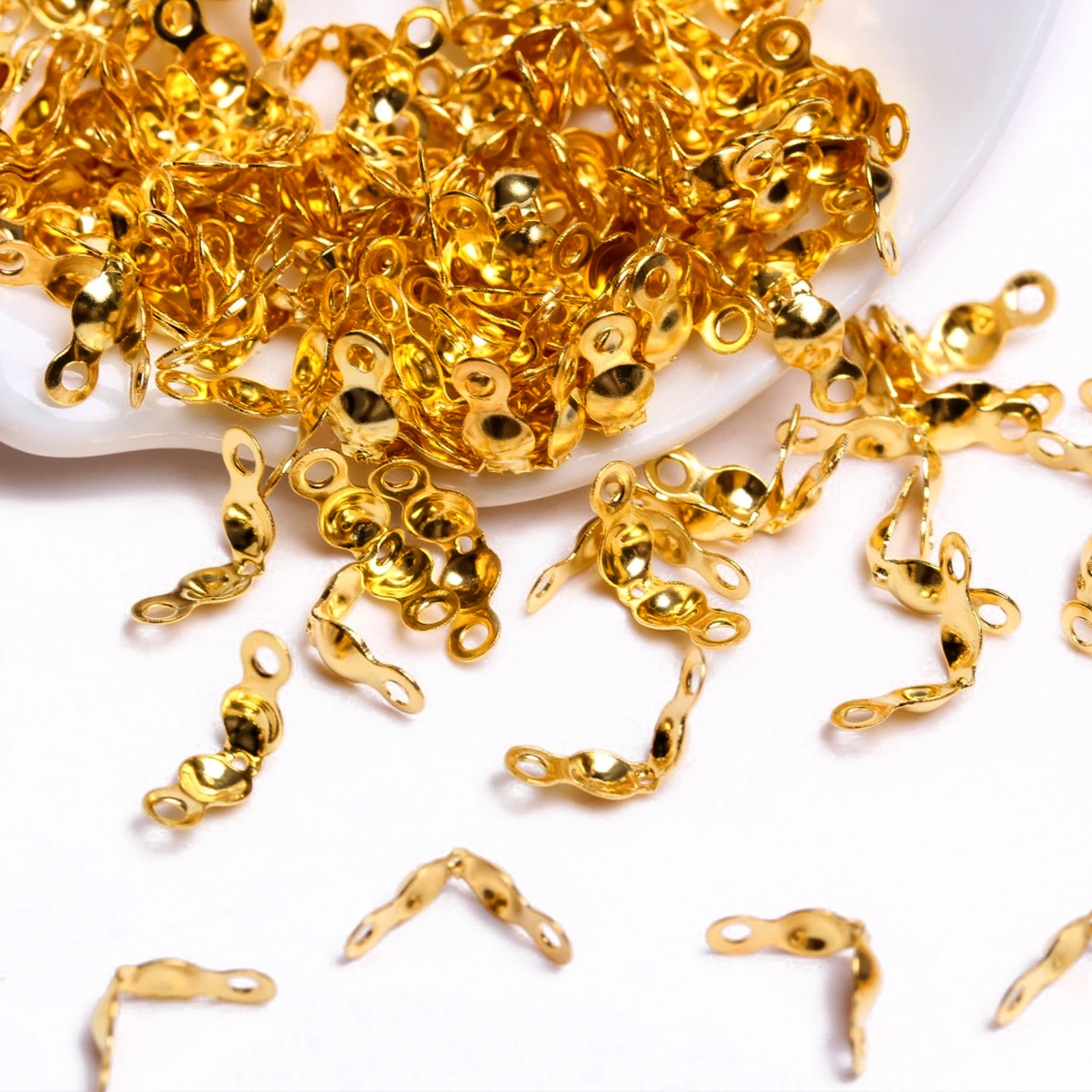 200 шт. 4*8 мм соединительная застежка фитинг шариковая цепочка обжимные бусины