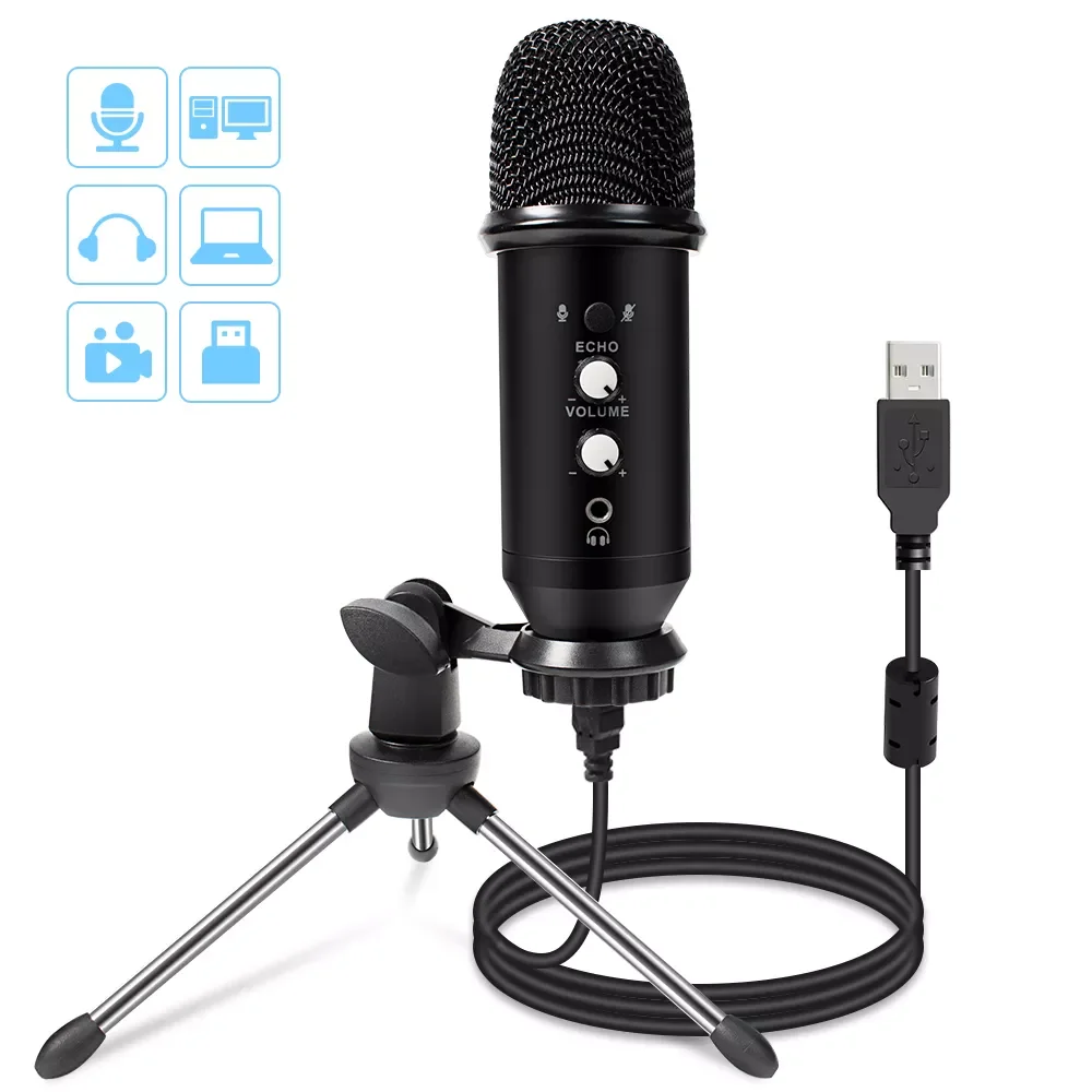 

E21 Usb Gaming Microphone Condenser Microfone Streaming Cardiod Microphone Plug And Play Mic For Youtube Popcast Chatting