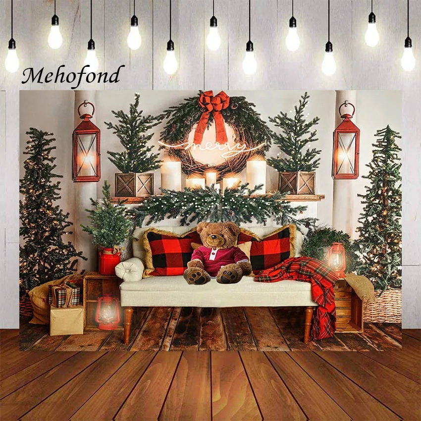 

Mehofond Photography Background Merry Christmas Xmas Trees Gifts Holiday Party Kids Family Portrait Decor Backdrop Photo Studio