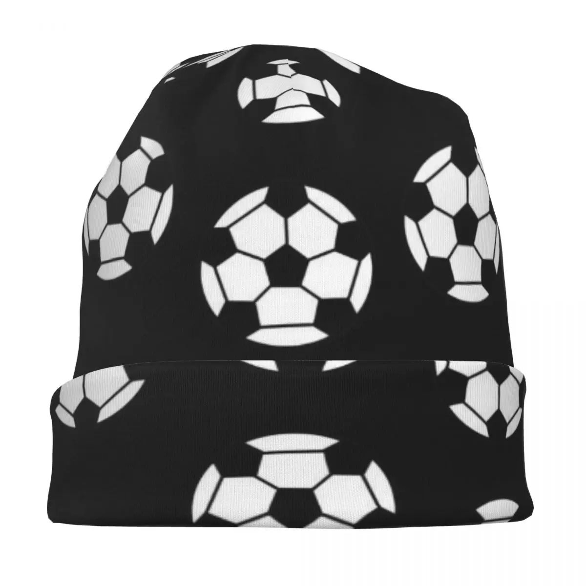 Футбольные шапки-бини черно-белая вязаная шапка Kpop теплые мужские и женские