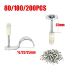 80100200 шт. гвозди для стального пистолета для гвоздей, приспособление для закрепления потолочных стен, приспособление для закрепления проволоки, домашний инструмент для заклепок, диаметр 7,3 мм