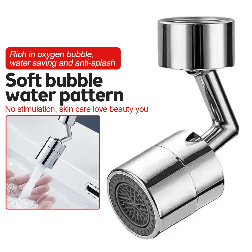 

Universal Splash Faucet 720° Rotatable Splash Filter Faucet Sprayer Head Flexible Bathroom Tap Extender Adapter Foam Nozzle