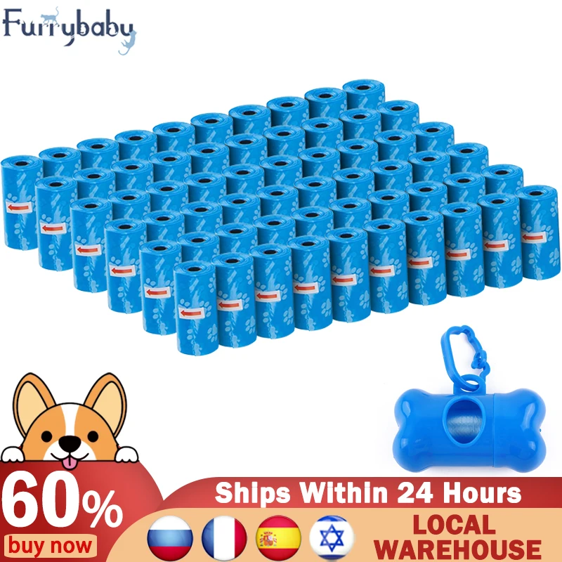 Pet Supplies Dog Poop Bags for Waste Refuse Cleanup Puppy Cat Pooper Scooper Bag Rolls Outdoor Clean 5-100Rolls(15 Bags/ Roll)