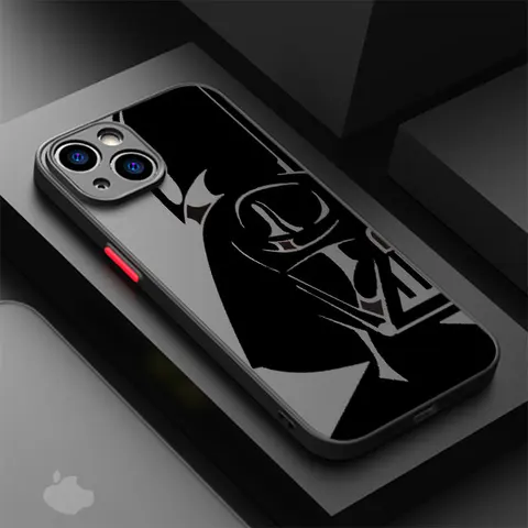 Чехол для Apple iPhone 15 14 13 11 12 Pro 7 XR X XS Max 8 Plus 6 6S SE 2022 14Pro, черный матовый чехол для телефона, Звездные войны, крутое лицо