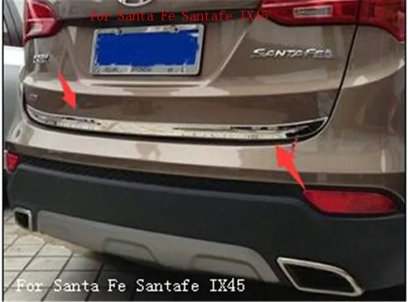 

Аксессуары из нержавеющей стали, подходят для Hyundai Santa Fe Santafe IX45 2013 2014 2015 2016, обшивка крышки багажника