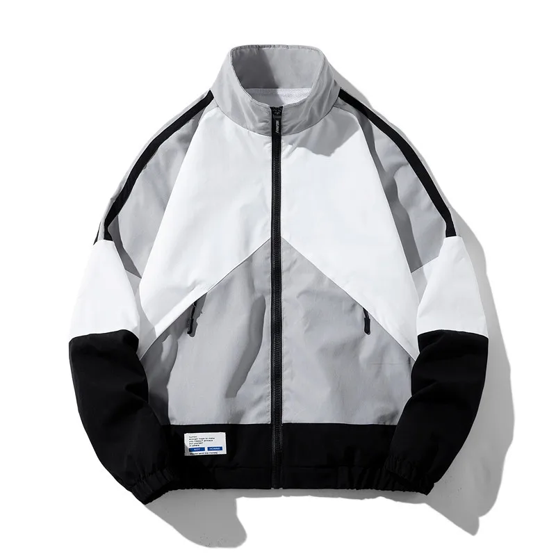 

New Winter printed men's blazer Hoodie Casual windproof bicycle windbreaker Zipper jacket Coat