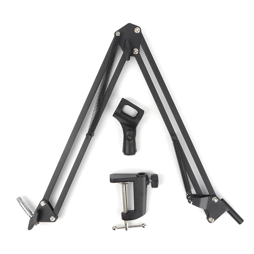 Фото NB-35 desktop microphone lazy cantilever stand 360-degree rotatable metal base stand microphone stand can bear 1.1KG №1