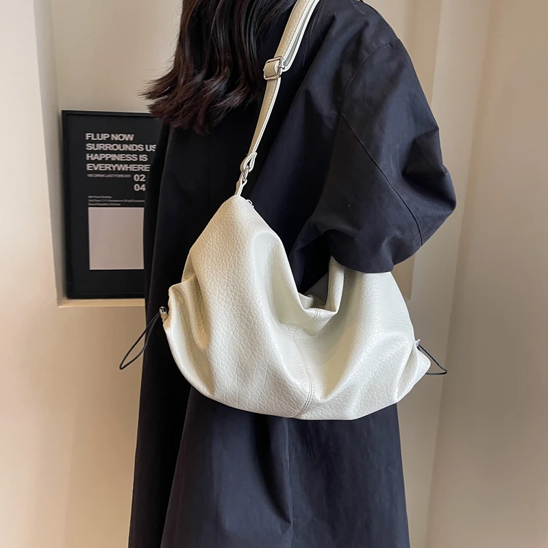 

Однотонные сумки на плечо Y2K для женщин, корейская мода, женская Ретро сумка через плечо из искусственной кожи под подмышку, трендовые сумки 2023