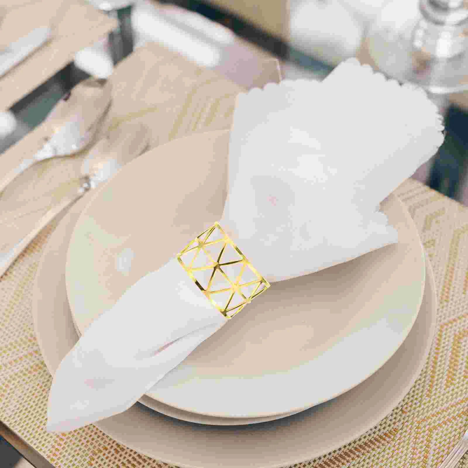 

Dining Table Napkin Decor Accessory Serviette Ring Buckle Hotel Buckles Clasps Decoration Metal Holders