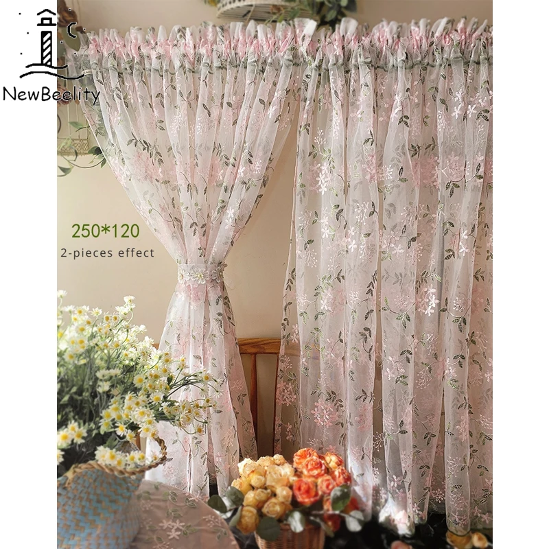 Романтическая французская кружевная полукороткая перегородка для штор без