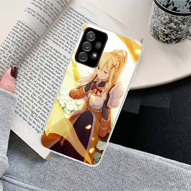 Прозрачный чехол Konosuba для телефона Samsung Galaxy S10 S21 S22 Plus Ultra A91 A51 A21S A12 - купить по
