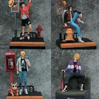 one piece ace luffy anime model decoration trend model doll hand made toys boy girl children gift
