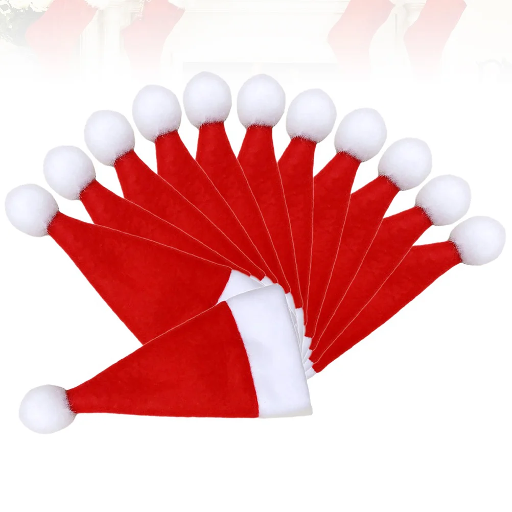 

Santa Hat Cutlery Cover Christmas Fork Kitchen Holder Bottle Tableware Decorations