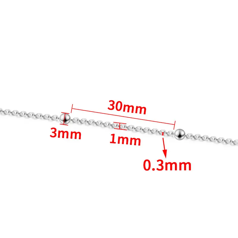 Fashion Beaded Cross Flat Chain Stainless Steel DIY Women Necklace Earring Tassle Ornament Jewellery Making Supplies Accessorie