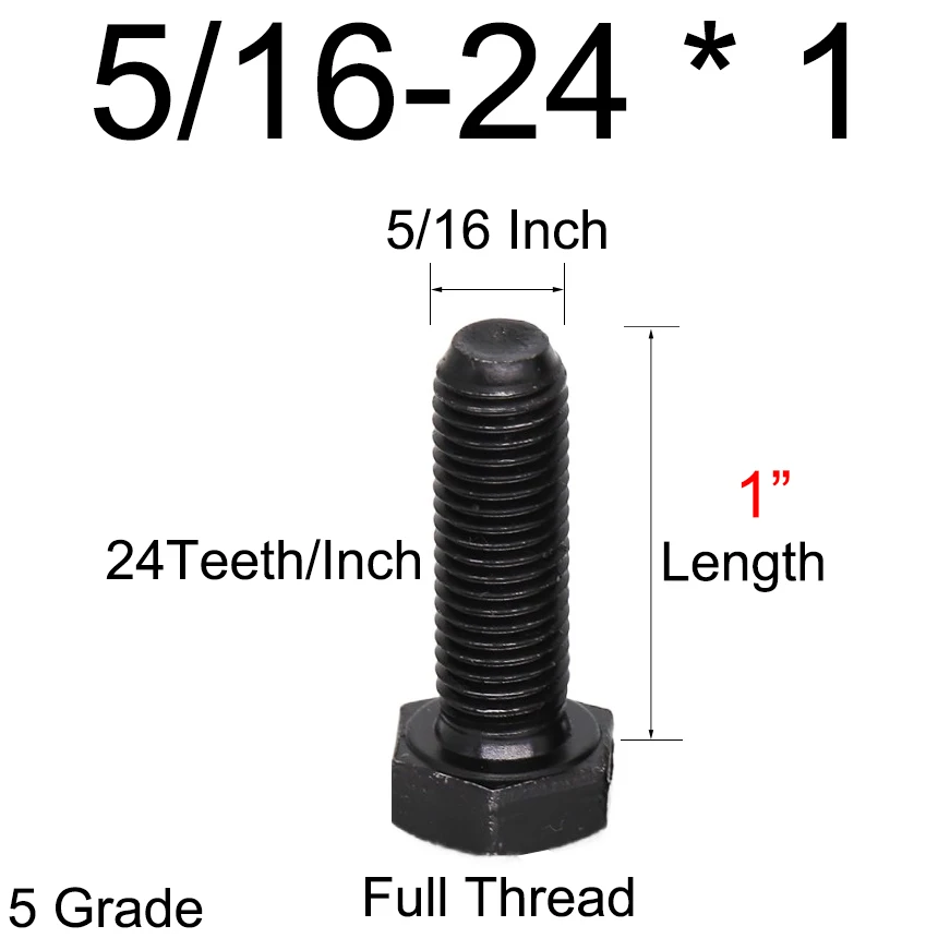 

Болты черные стальные с шестигранной головкой 5/16-24 OD 3/4 1 2 3 4 дюйма