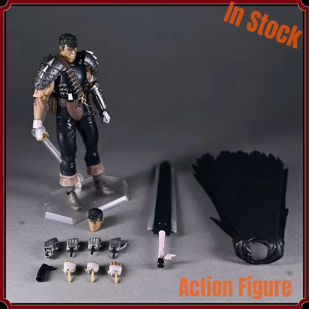 Фото Фигурка Berserk Guts Black Swordsman Repaint Edition Figma 359, подвижная, из ПВХ, коллекционная модель, оптом №2