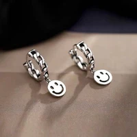 fashion twist smiley ear buckles retro frosty style earrings party jewelry