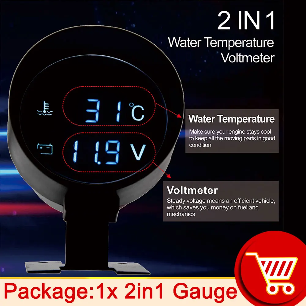 

Автомобильный датчик температуры воды + адаптер соединительной трубы 34 мм + датчик температуры охлаждающей жидкости 10 мм NPT 1/8-10 ~ 110 градусов Цельсия 12 В 24 В